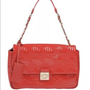 NWT Gianni Versace Greek Key Design Patent Leather